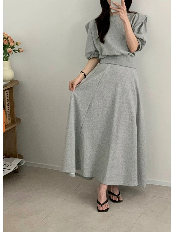 

Women's Commute Versatile Sweatirt Set Skirt High Waist Two-Piece Suit Personali Design ort Top Faionable Outfit
