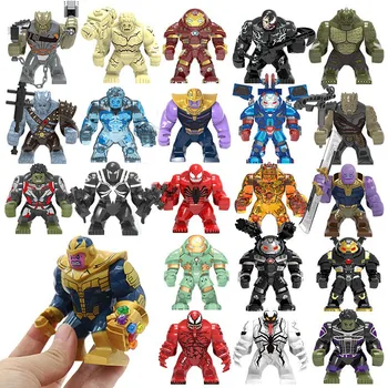 Marvel Mini Block Man, superheld actiepop, Thanos Venom DIY blok handgemaakt speelgoed, kinderverjaardag kerstcadeau