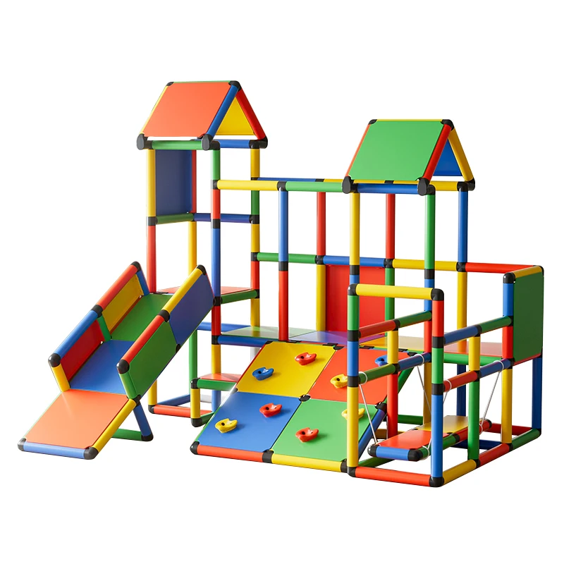 

Indoor Playground Set Functional Plastic Climbing Gym Sturdy Learning PP Climbing Accessory Eco-Friendly School Use