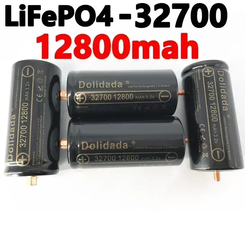 Original 32700 12800mAh 3.2V Lifepo4 Rechargeable Battery Professional Lithium Iron Phosphate Power Battery with Screw