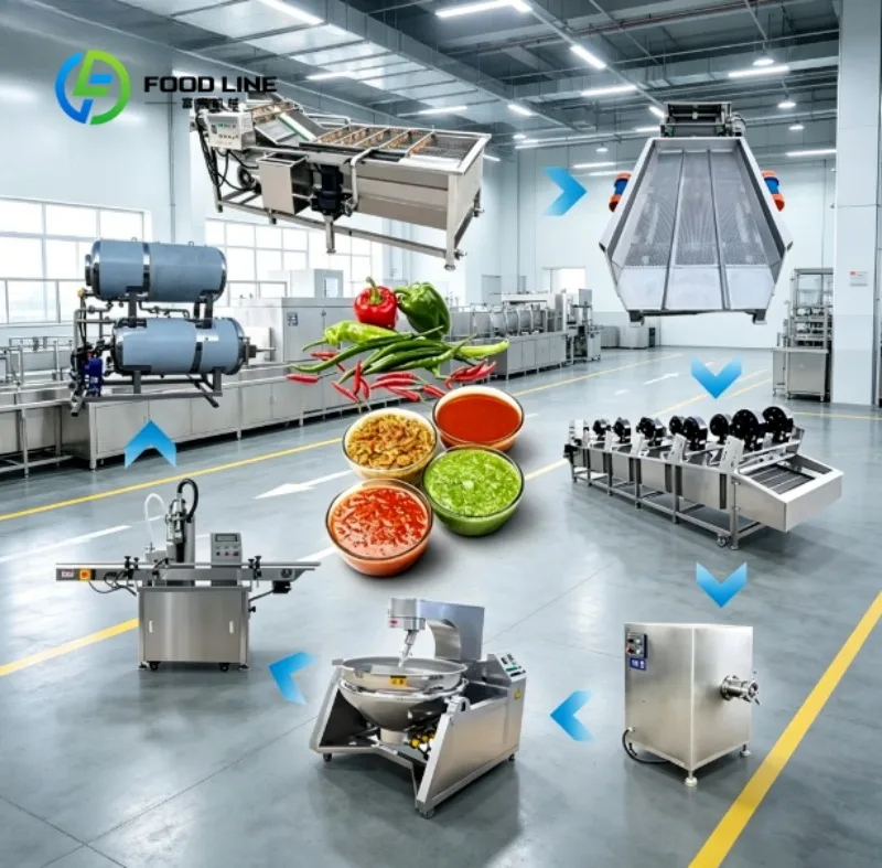 Automatic Sauce Production Line Stainless Steel Processing Equipment for Condiment and Dressing Factory