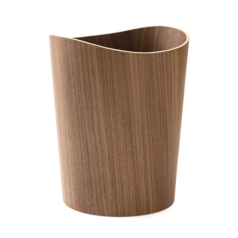 

Creative Storage Wooden Trash Can Home Bucket Garbage Bin Hotel Living Room Office Wastebasket Cans wholesales