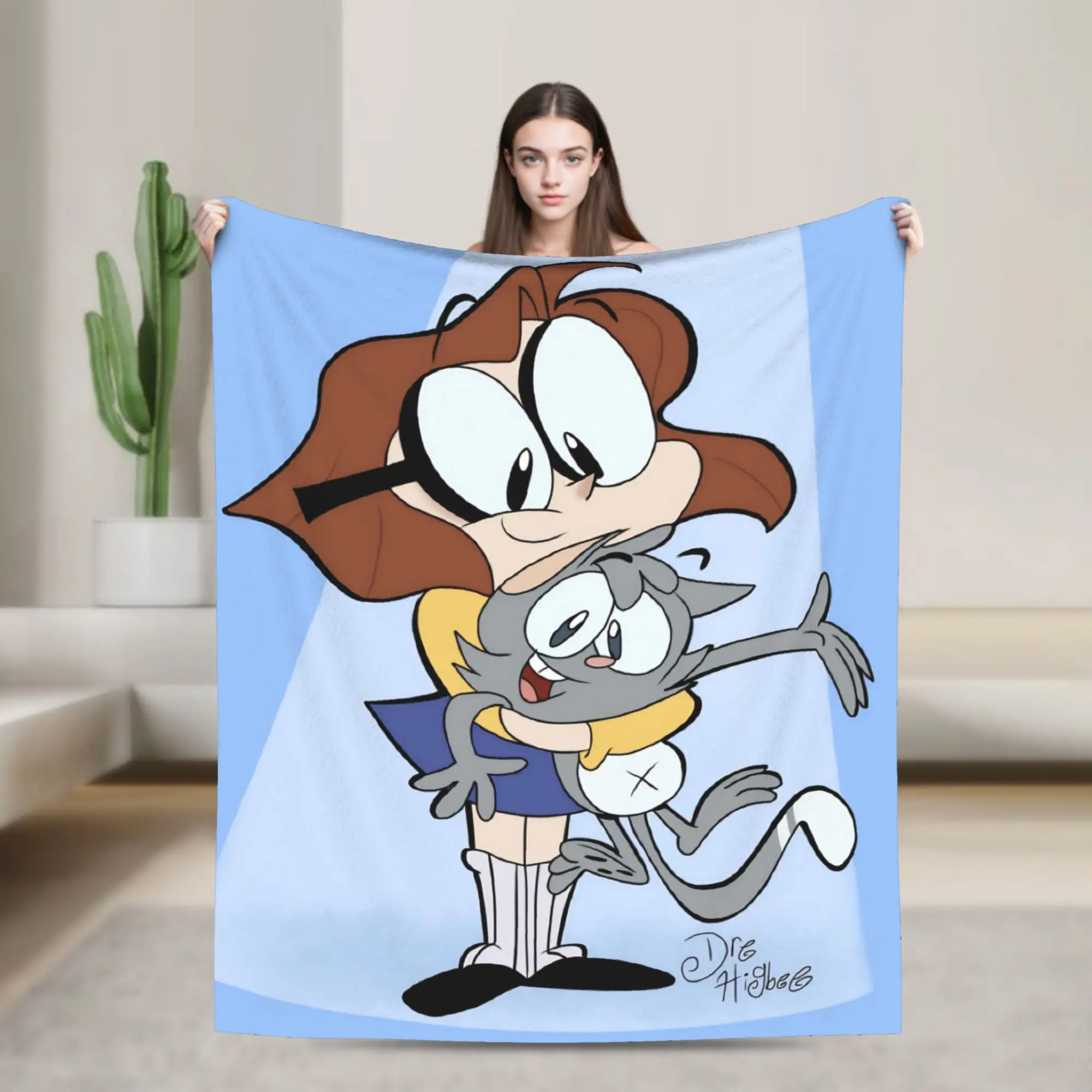 New Arrival Ollie and Scoops Blanket Lightweight Thin Flannel  Comfortable Throw Blanket Machine Washable