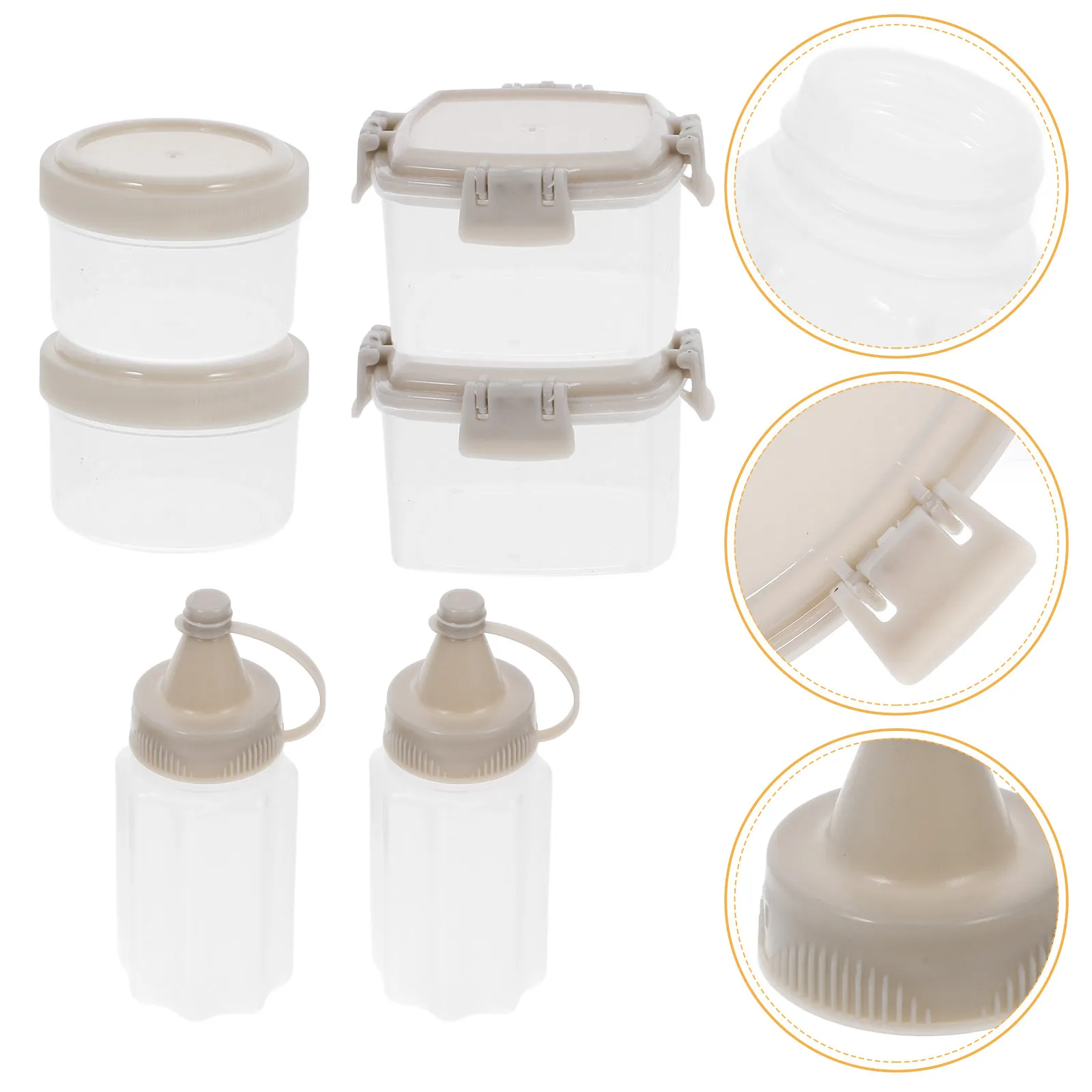 12Pcs Sauce Storage Box Set Lightweight Portable Plastic Mini Sauce Containers Leakproof Condiment Holders for Outdoor Bbq