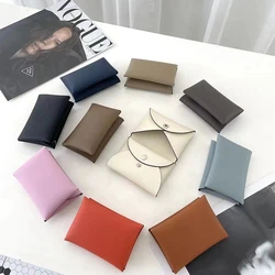 100% leather Card Holder Bag Coin Purse Pouch Female high quality Business Wallet Credit Card Certificate Bag Card Cover Case