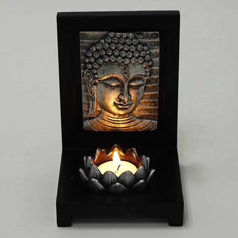 

Подсвечник с изображением Будды в стиле Юго-Восточной Азии, садовый декор, подсвечник для ресторана, стола, праздников, столешницы, отеля
