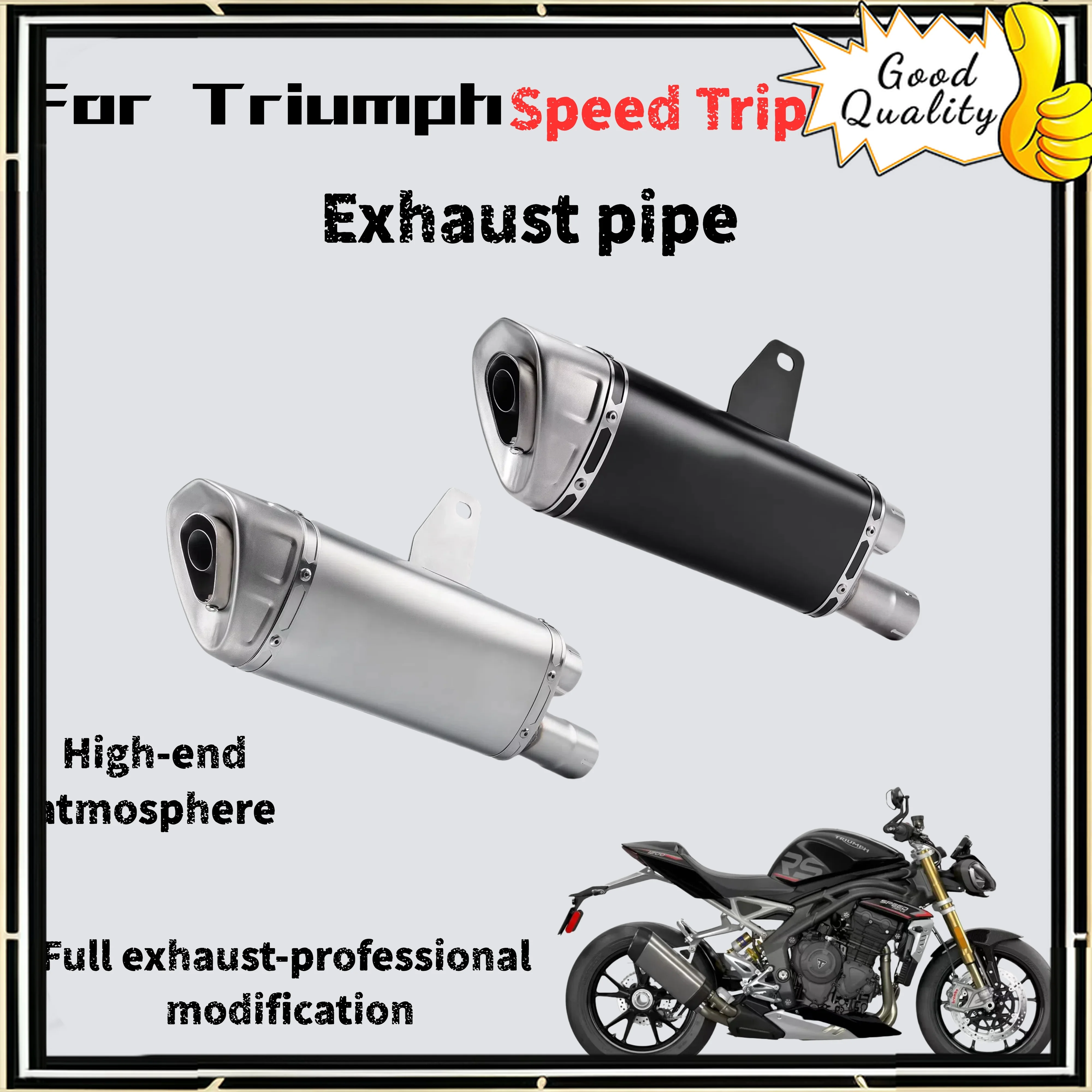 Good Quality For Triumph 1200RS motorcycle modified tail section exhaust pipe the sound is deep, rich and powerful