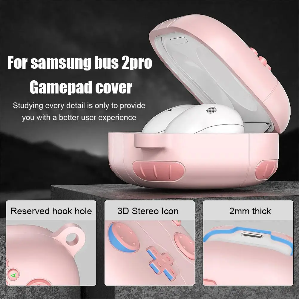 Case For Samsung Galaxy Buds FE Buds2 Pro Buzz Live Pro 2 Charging Case For Buds FE 3D Gamepad Silicone Protector Case Cove B2V1