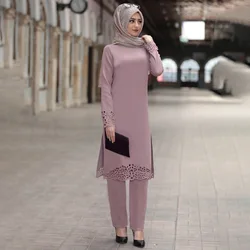 Ramadán Eid Abaya Turquía musulmán Hijab vestido Kaftan Dubai conjunto de caftán Ropa islámica turca vestidos africanos para mujer traje de Ropa