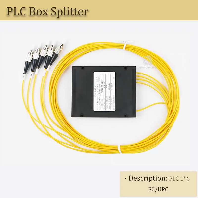 Fiber Optic Box Splitter FC/UPC Round Head Telecom Grade Wavelength Transmission Fiber Optic Box Splitter
