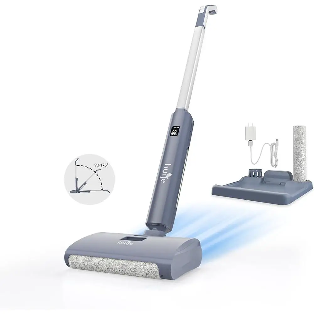 Cordless Electric Mop Wet Dry Vacuum Cleaner Self-Cleaning Quiet Powerful Dual Tank Long Battery Life Lightweight User Friendly