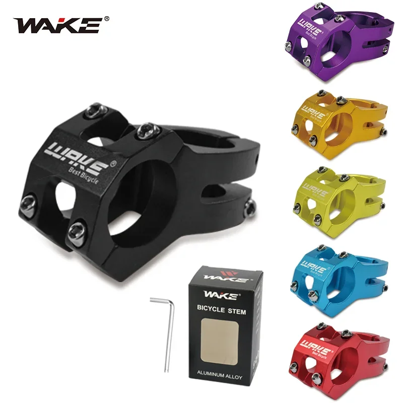 

Wake Bike Stem, 31.8mm Aluminum Alloy for MTB BMX & Road Bikes, Short Downhill Cycling Accessories