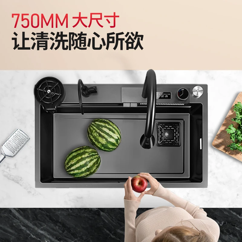 Intelligenter Wasserfall, Digital anzeige, Nano-Edelstahls püle