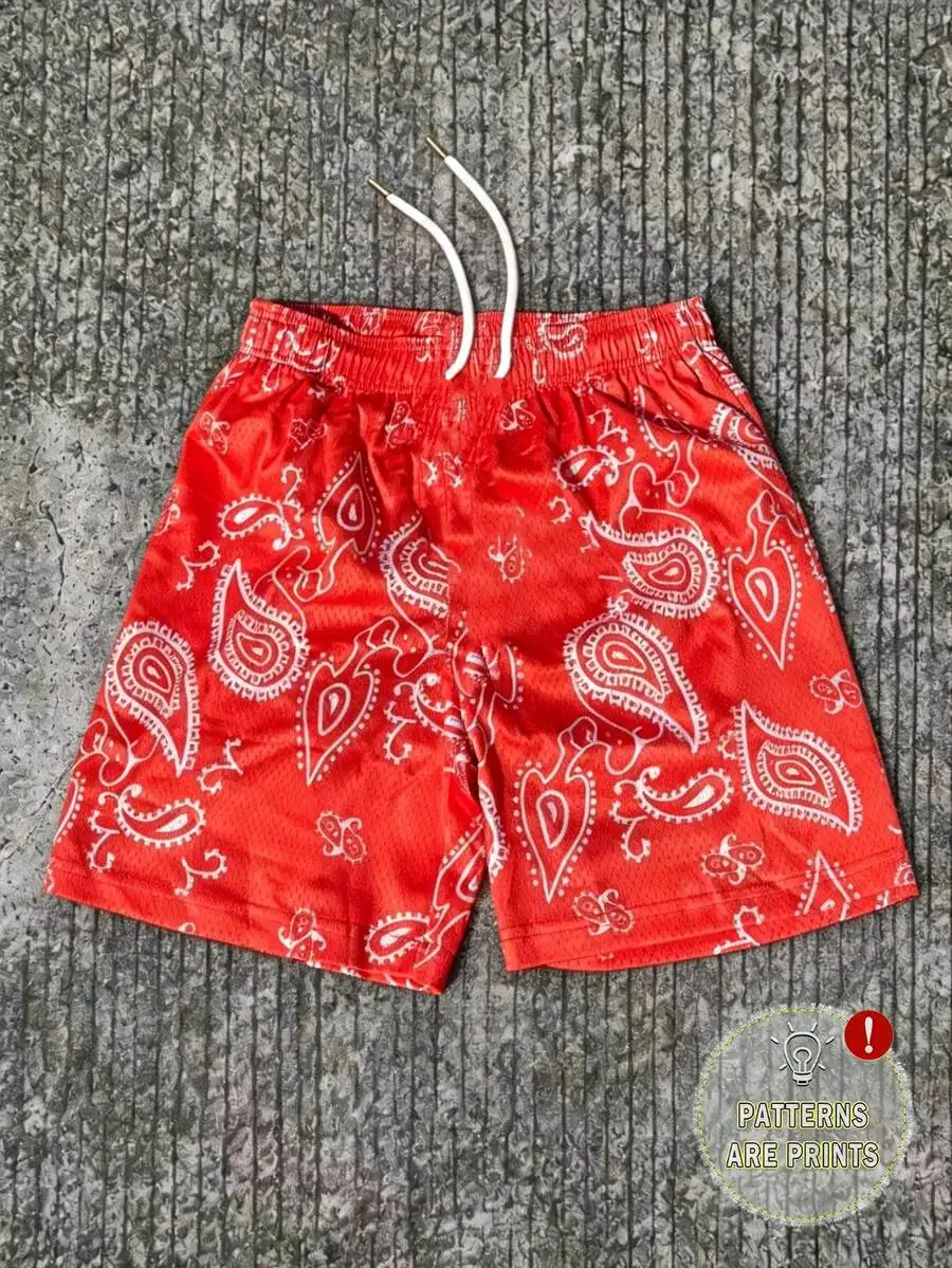 Mens Printed Casual Shorts For Swimming Surfing Fitness Holiday Waterpark