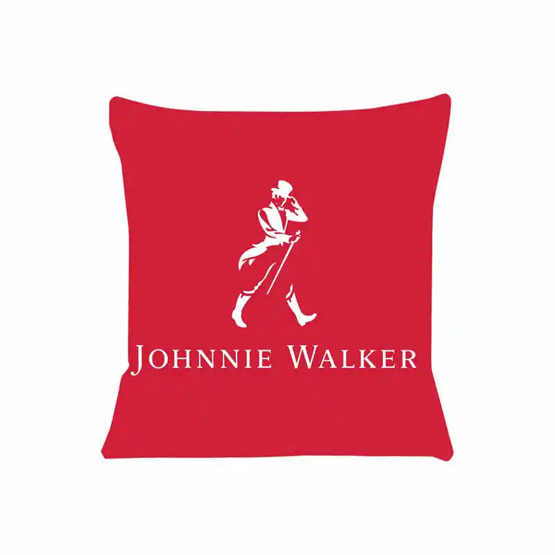 johnnie walker  Cushion Cover for Sofa Pillow Case Cover Seat Car Throw Pillowcase 45X45cm For Home Decorative SJ-621