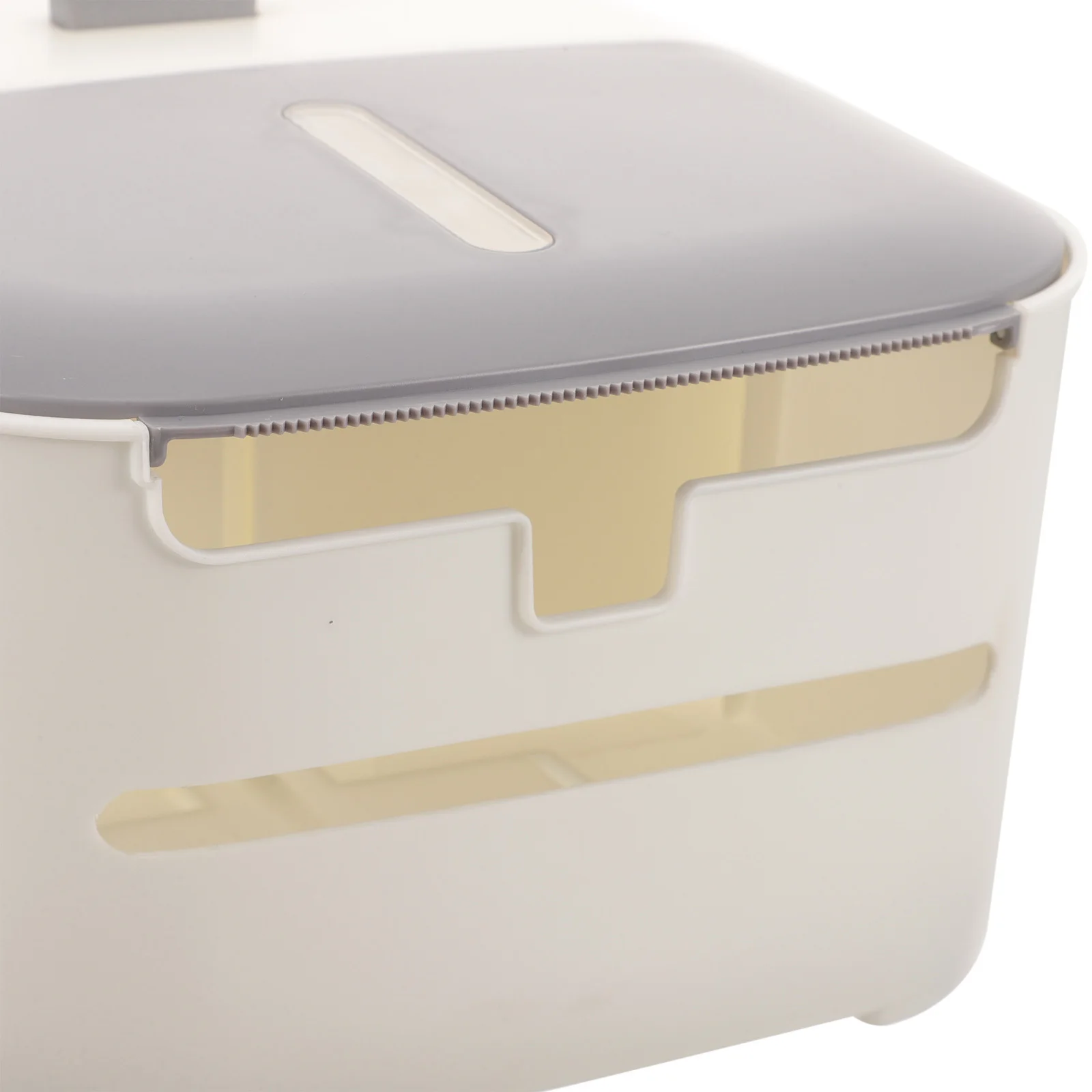 

Tissue Box Storage Organizer Double Layer Punch-Free Design For Bathroom Kitchen Office Use Plastic Paper Holder Container