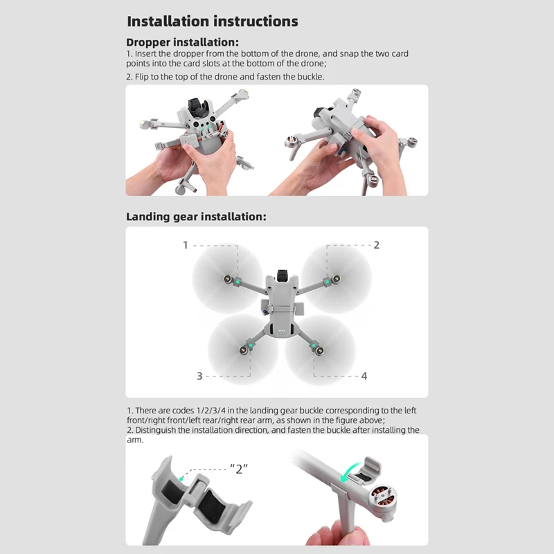 Airdrop System For Mini 3 Pro Drone Fishing Bait Wedding Ring Gift Delivery Dispenser Thrower
