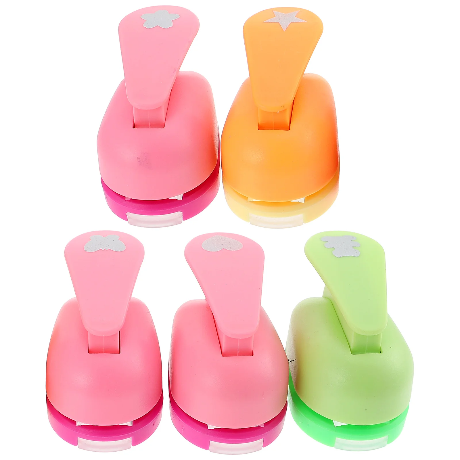 

5pcs Portable Diy Puncher Set Multi-Function Cartoon Paper Hole Puncher For Craft Scrapbooking Greeting Cards Craft Supply Art