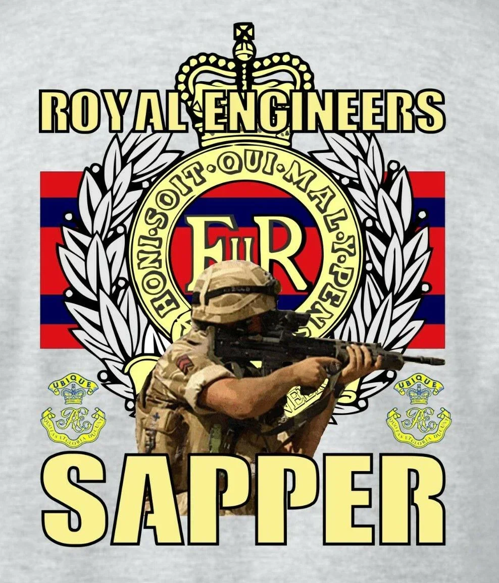 British Army Royal Engineers Sapper T-Shirt 100% Cotton O-Neck Short Sleeve Summer Casual Mens T-shirt Streetwear