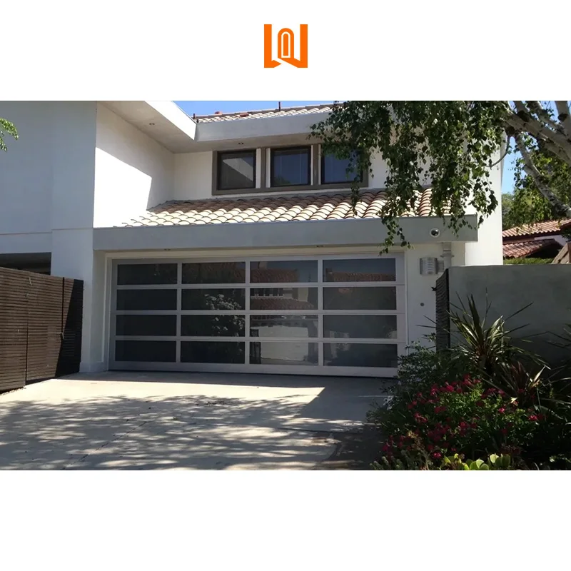 Custom Sectional Overhead Foaming Electric Modern Garage Door With Waterproof & Windproof Features For Exterior Use
