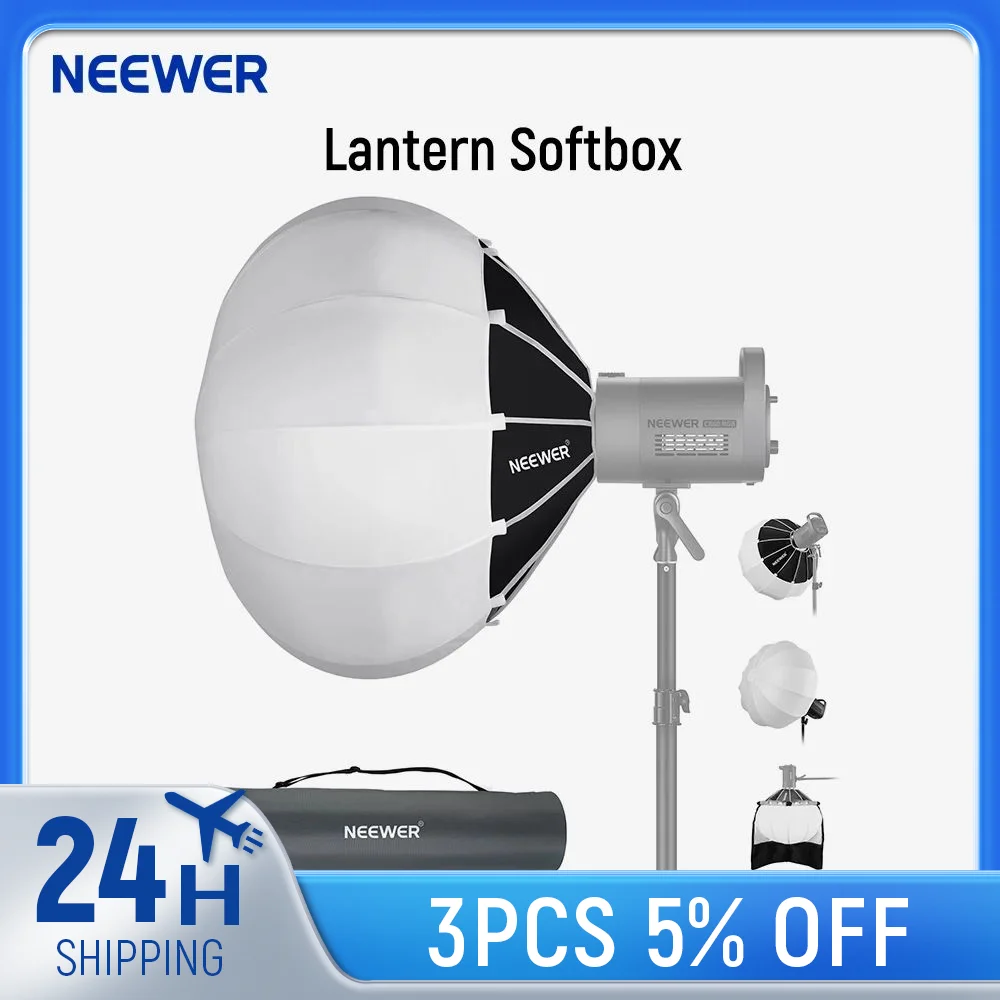 

NEEWER Lantern Softbox One Step Quick Release for Video Light CB60 CB100 CB150 Compatible with Aputure Light 600d Amaran 60x