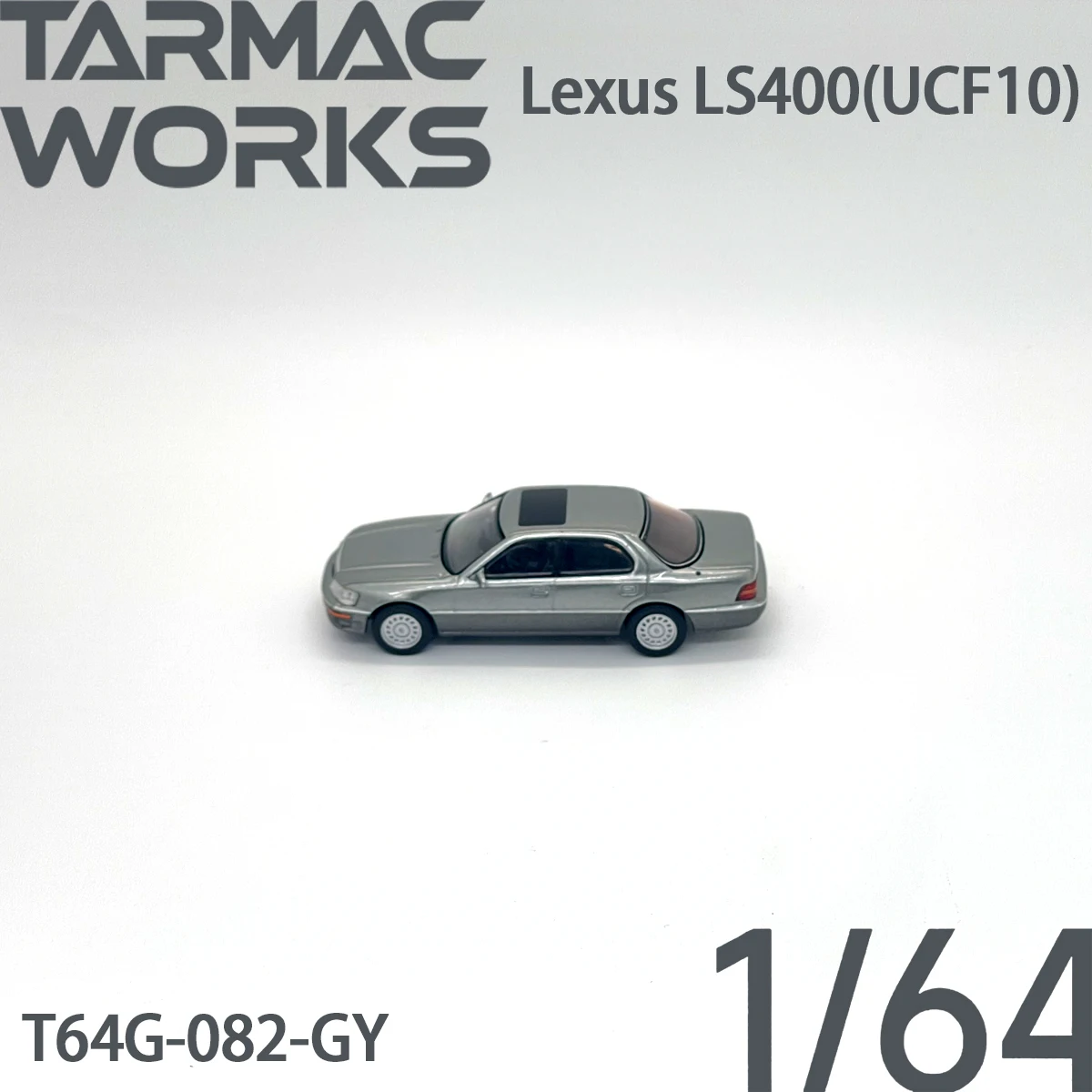 In Stock Tarmac Works 1:64 Lexus LS400 UCF10 Metallic Grey Classic Luxury Sedan Diecast Car Model T64G-082-GY image 5