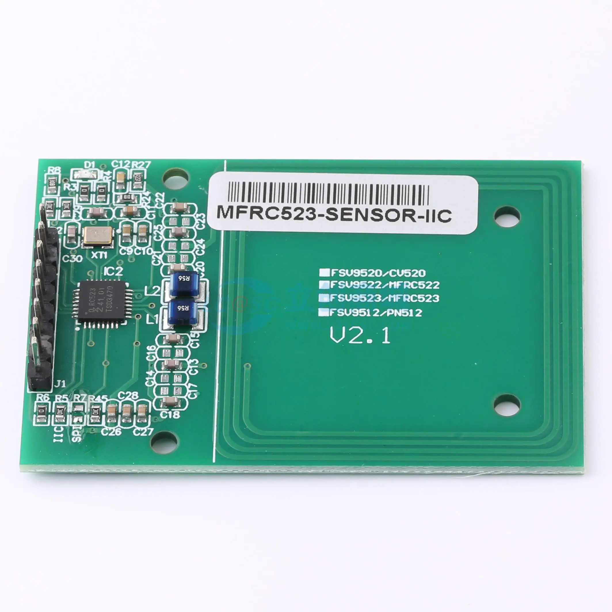 2 шт. MFRC523-SENSOR-IIC SMD 61x41 мм, модуль беспроводной связи I2C RF для системы умного дома