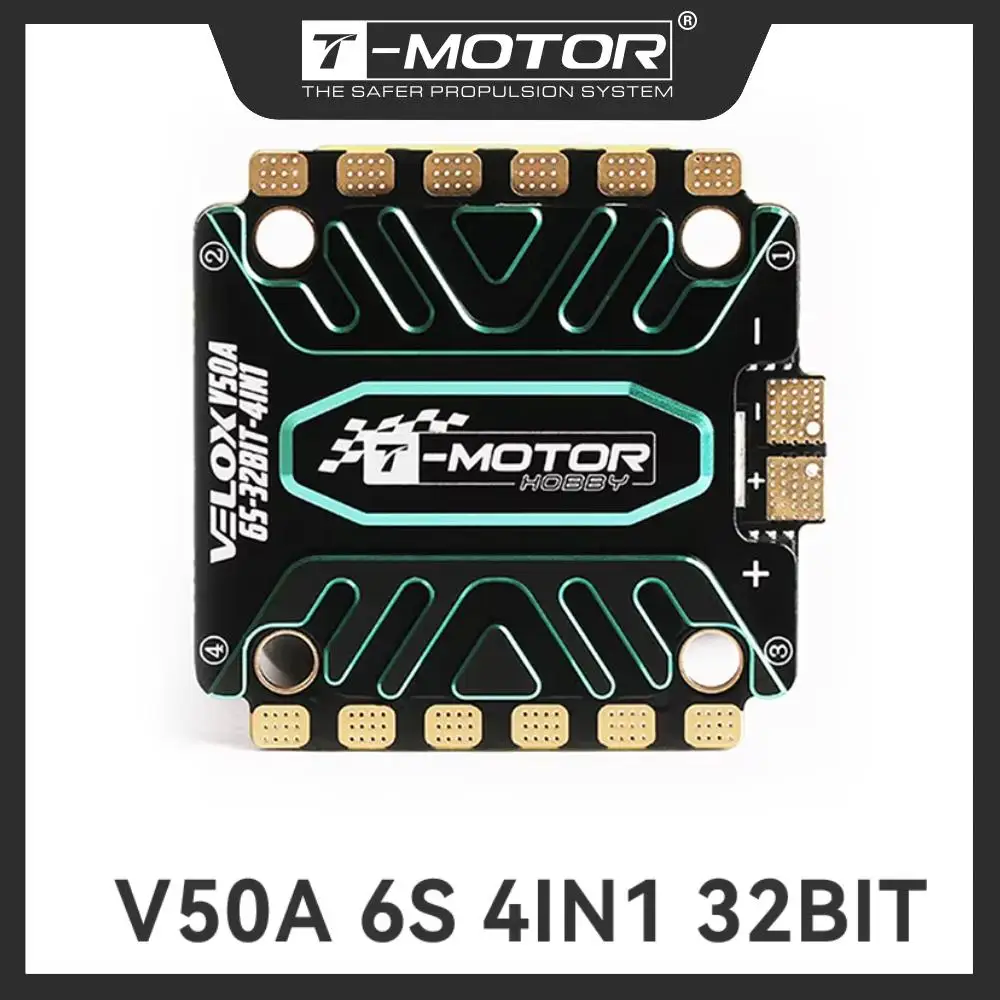 

T-MOTOR HOBBY T-HOBBY V50A 6S 4IN1 32BIT ESC Electronic Speed COntroller For FPV RC Racing Drone Motor Drones Parts