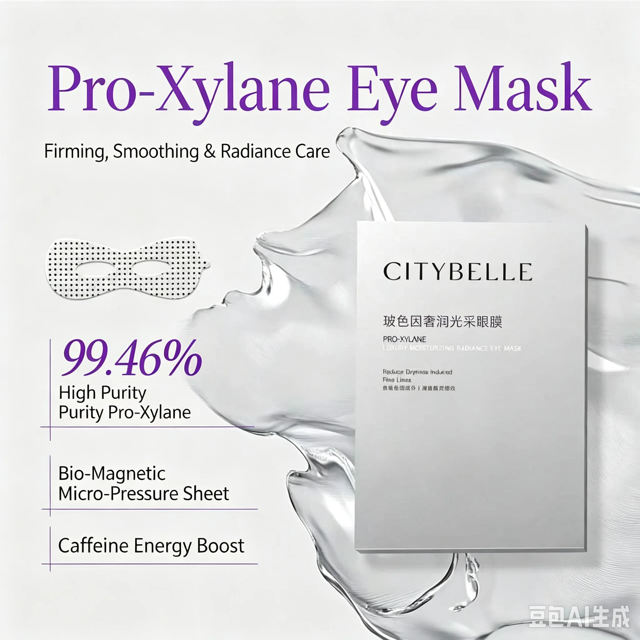 **Anti-Aging Firming Eye Mask Pro-Xylane Caffeine Reduce Dark Circles Eye Bags Hydrating Fine Lines Under Eye Care Patches**