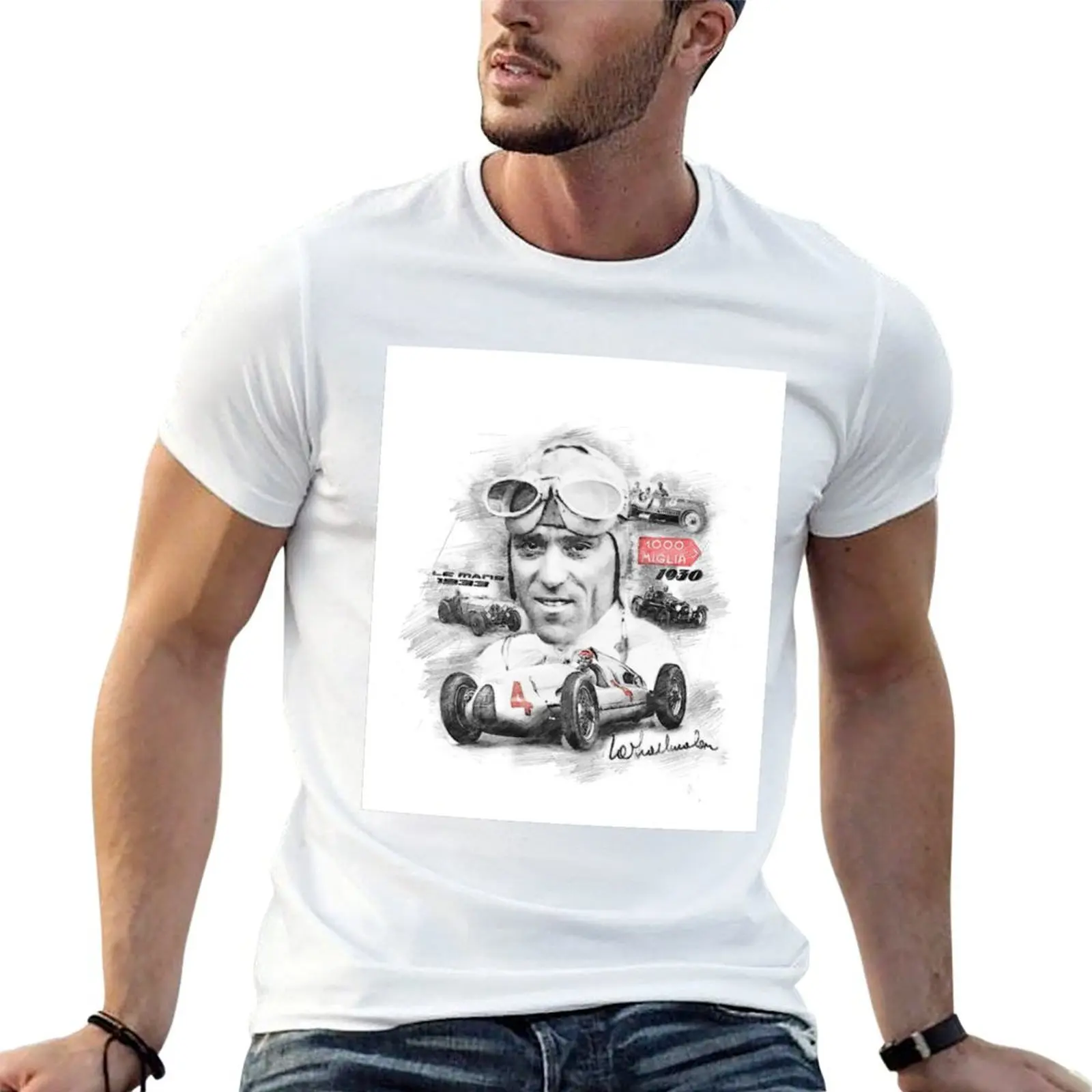

tshirt anime T-Shirt t shirts cotton Nuvolari funny Tazio