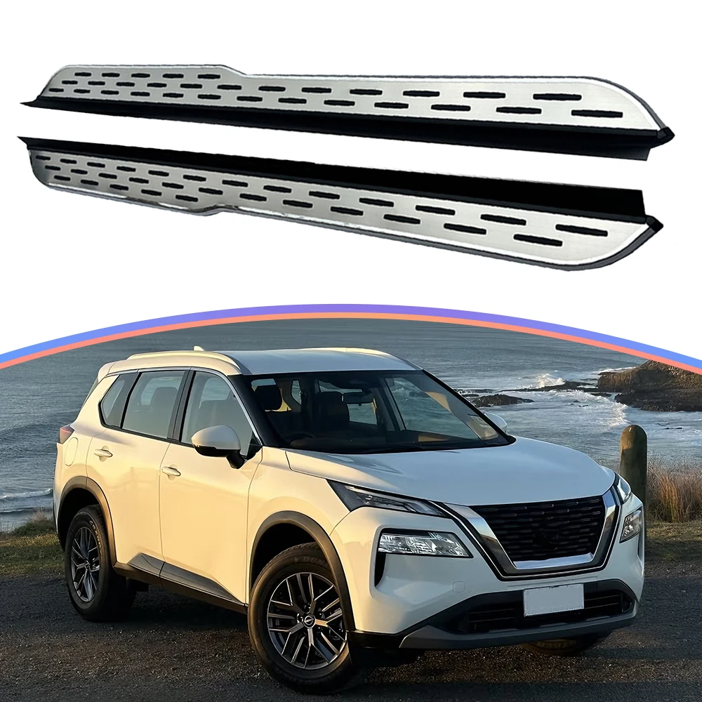 2pcs fit for Nissan X-Trail Rogue T33 2021-2026 Aluminium Running Boards Side Steps  Anti-Slip Design & Enhanced Exterior Style