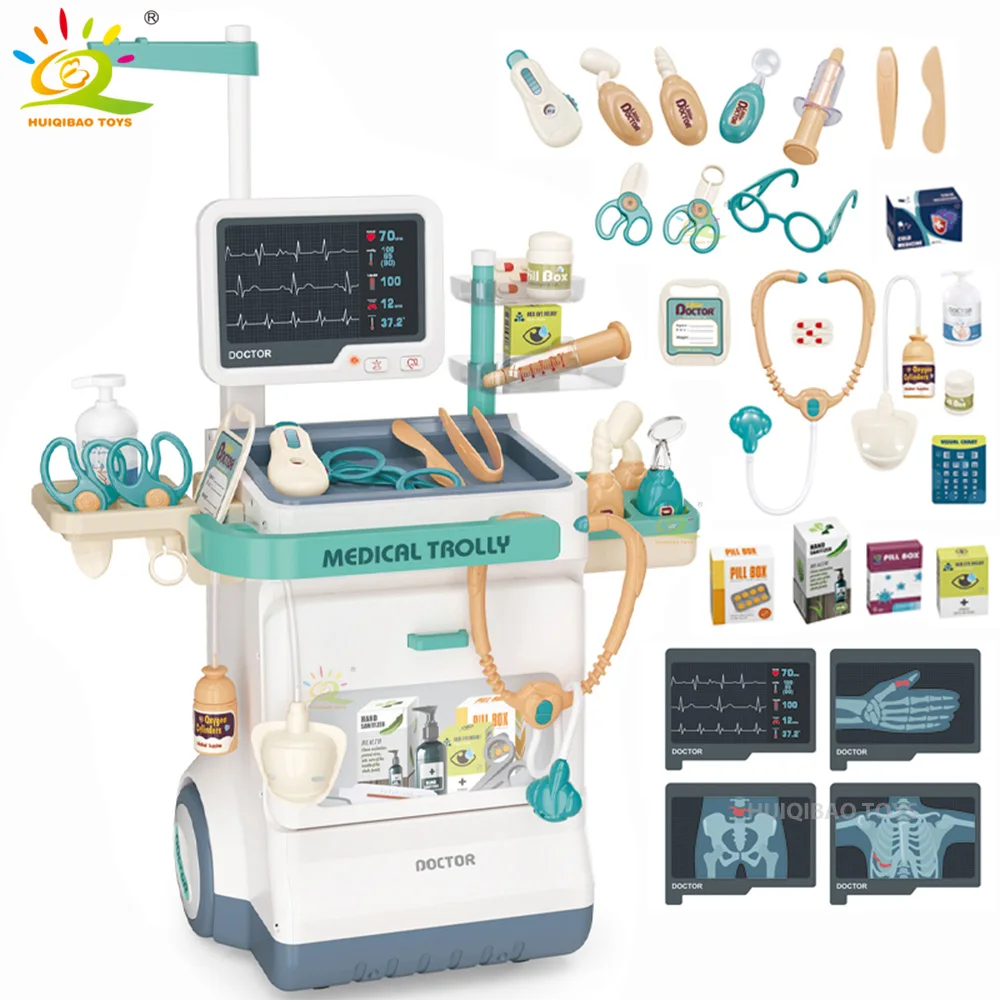Medical Table Equipment Set Children's Toy  Includes Simulated Exquisite Props  Simulated Doctor Game Parent-Child Interaction