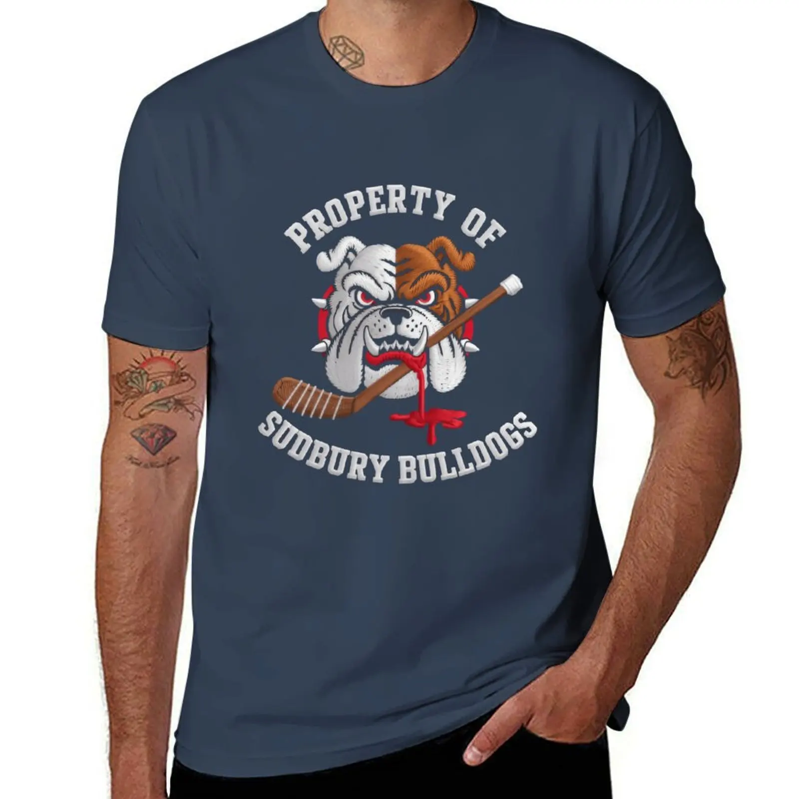 

bulldogs Property of hockey Sudbury lovers Jersey T-Shirt Athletic Fit Sports Short Sleeve Top