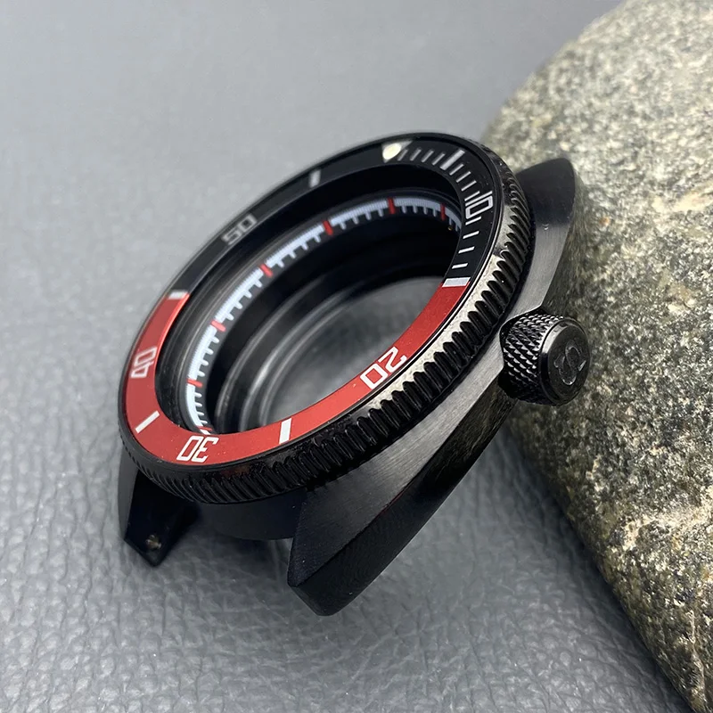 Mod 6105 6309 Custodia per tartaruga abalone Corona a 3.0 Adatto al movimento NH35 NH36 Cassa per orologio con cover posteriore trasparente in vetro zaffiro