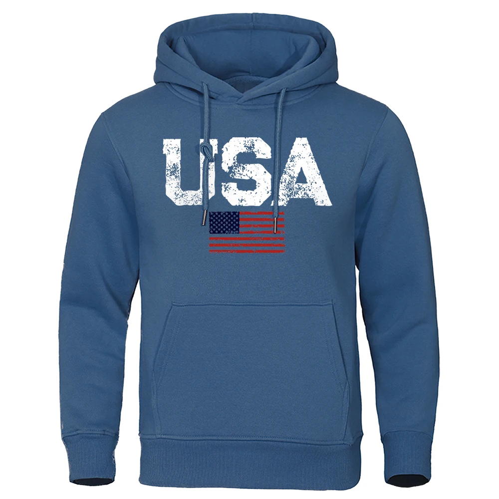 Vintage Usa Flag Street Print Print Hoodies Men Hip Hop Personality Hoody Crewneck Fashion Clothes Fleece Pullover Sweatshirt