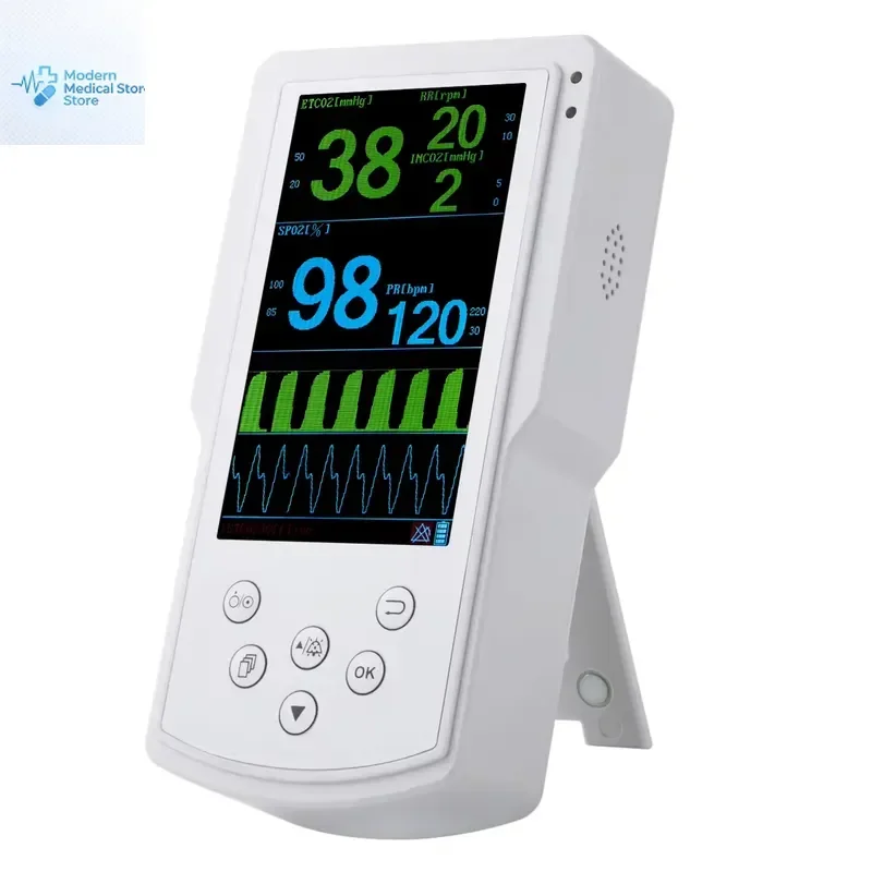 2026 New, High Quality, Handheld Medical Capnograph CO2 with SpO2 for Patient Monitoring in Clinical and