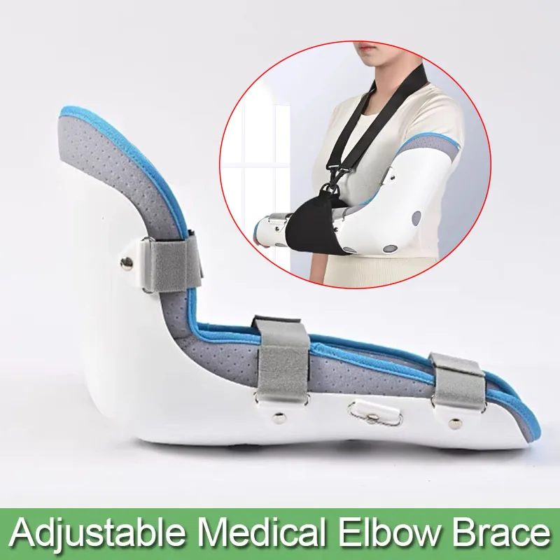 Adjustable Post Op Elbow Stabilizer Splint-Elbow Brace Immobilizer-After Surgery for Dislocated Arm Ligament and Tendon Repairs
