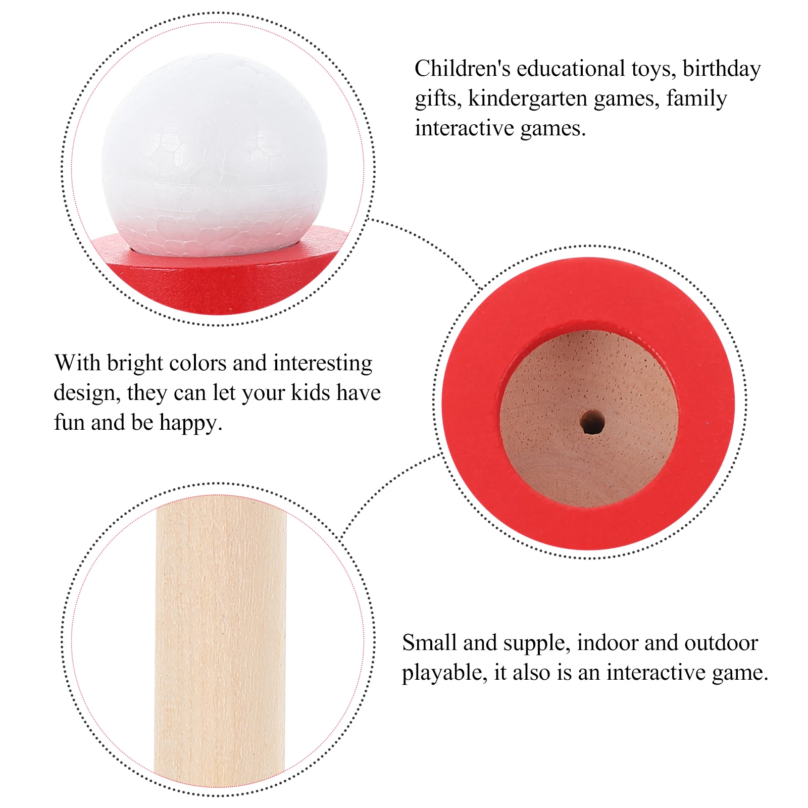 

1 set Blow Ball Pipes Floating Toys Kids Breath Exercise Balance Game Blowing Playthings Educational Gifts Building Blocks