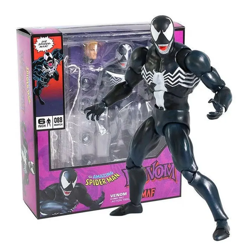 Mafex 088 Spider-Man Venom Comic Ver. Re-Release Action Figure Anime The Amazing Spiderman Collectible Toys Gifts