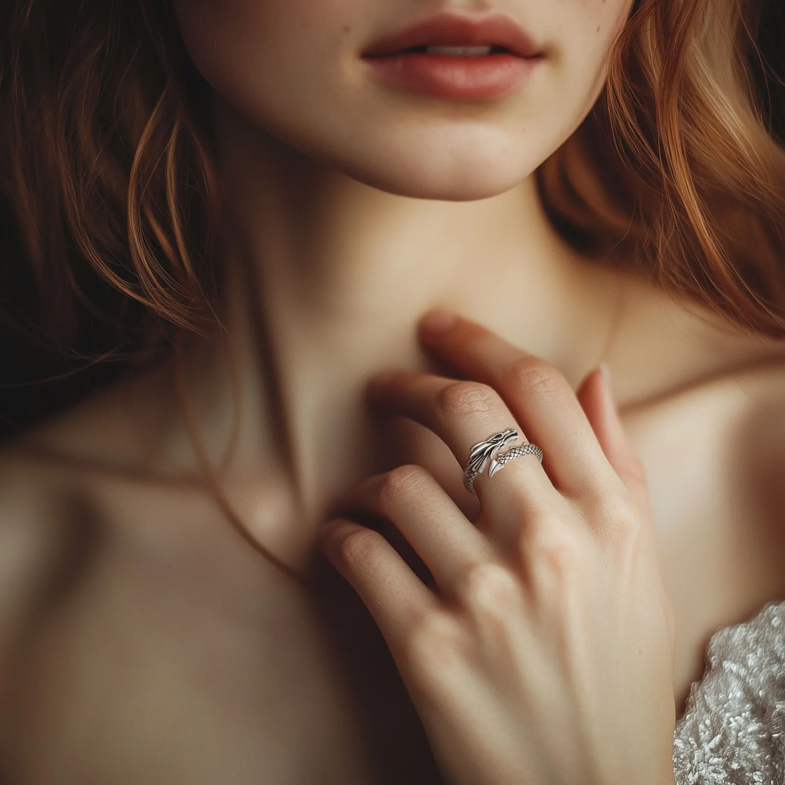 Eudora 925 Sterling Silver Dragon Adjustable Ring Temperament Personality Cool Dragon Ring Vintage Jewelry Gift for Men Women - Image 6