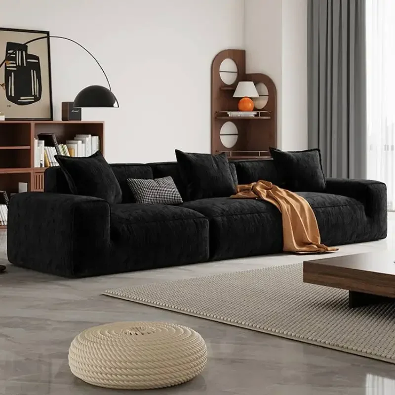 Filler Black Living Room Sofas Large Reclining Modern Lounges Compressed Sofas Bedroom Puffs Couch Wohnzimmer Home Furniture