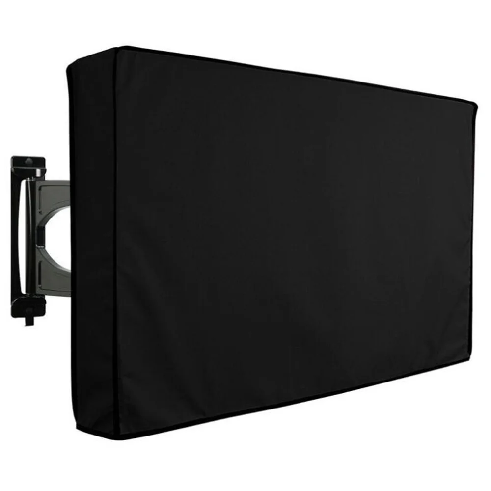 【Wyprzedaż błyskawiczna】 Osłona telewizora zewnętrznego do osłon ekranu LCD, LED, wodoodpornych, odpornych na warunki atmosferyczne i pyłu (czarna)
