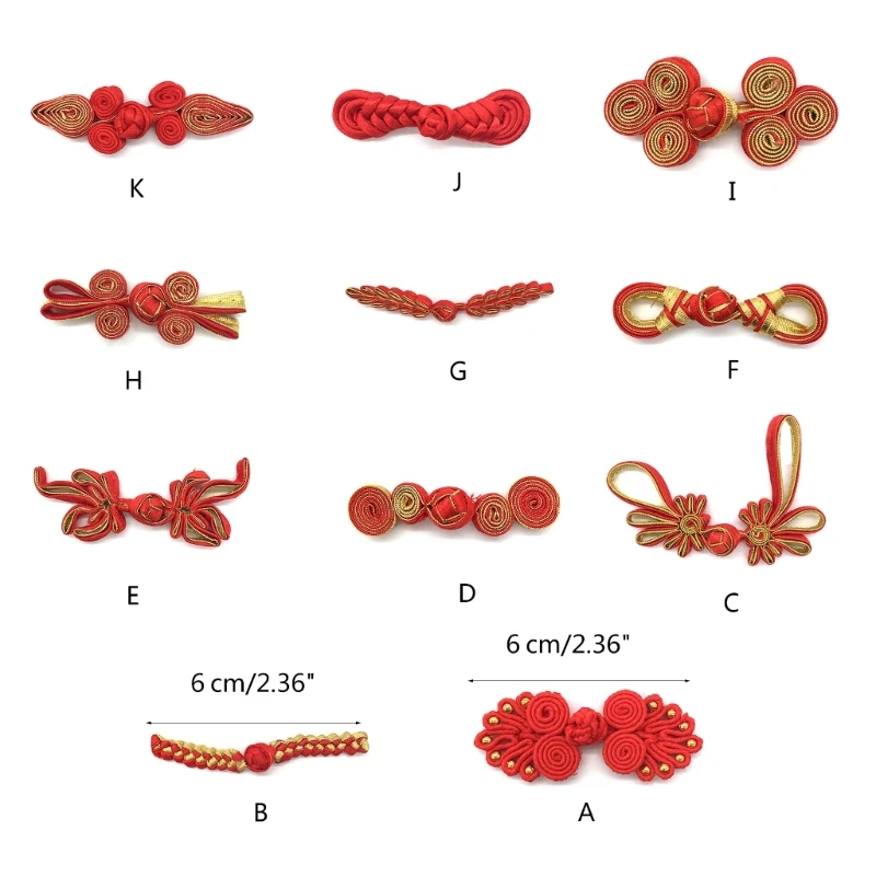 จีนปุ่ม Cheongsam ปุ่ม Knot Fastener ชุดเชิญของขวัญกล่อง DIY งานฝีมือทำด้วยมือเสื้อผ้าอุปกรณ์เสริม