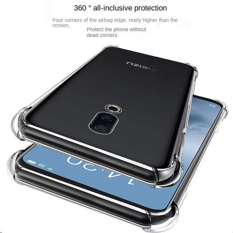 

Case for Meizu 16 16th Air Cushion Clear Airbag Silicone TPU Bumper Shockproof Back Cover Phone Case for Meizu 16 Meizu16 16TH