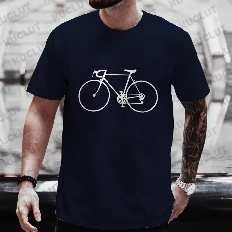 Bicycle Shirt Mens T-shirt Cycle Bike Lover Gift Husband Dad Clothing Cool Design Street Shirt Short Sleeve Top Tee Men Clothing