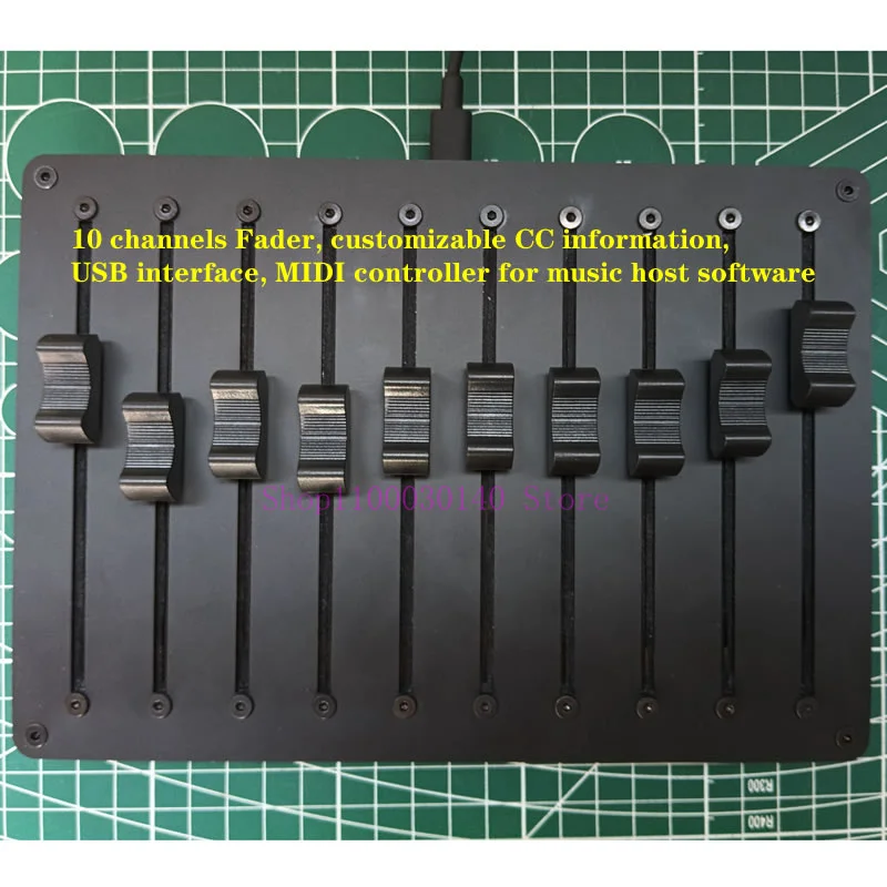 MIDI controller for music host software, 10 channels Fader, customizable CC information, USB interface