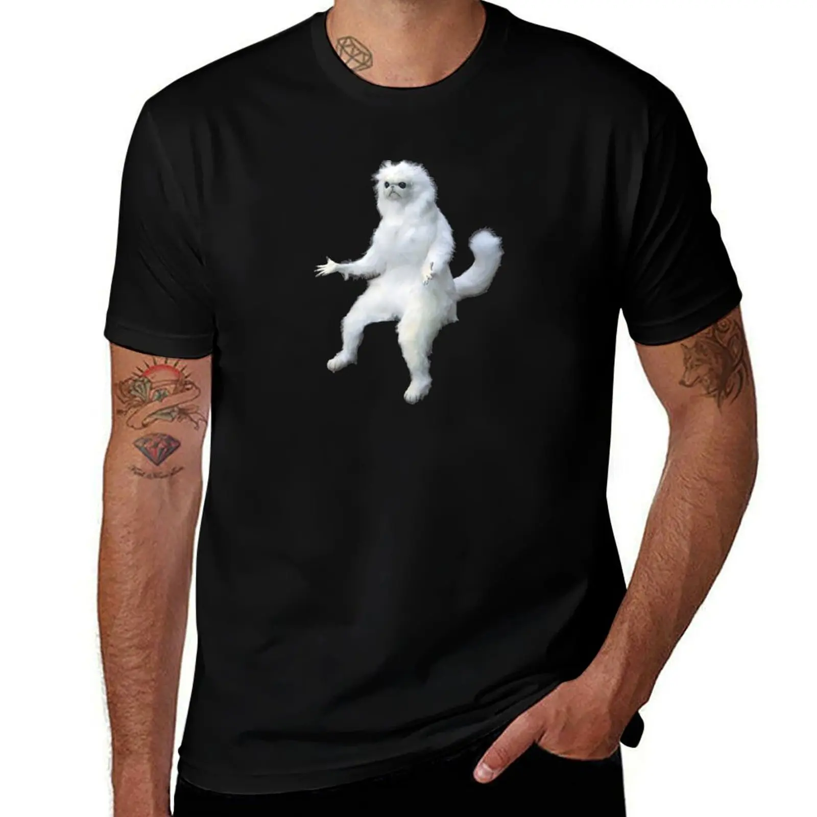 

Persian Cat Room Guardian T-Shirt Standard Fit Solid Tee Shirt