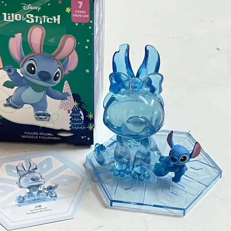 Cartoon animated toys Stitch Disney Lilo & Stitch Blind Box Rabbit Winter Story series action characters Named Triton model surp