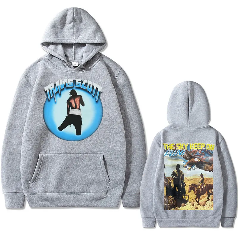 Cactus Jack Men Women Hip Hop Oversized Hoodie THE SKY KEEP ON FALLING Graphic Hoodies Male Fashion Sweatshirt Retro Streetwear