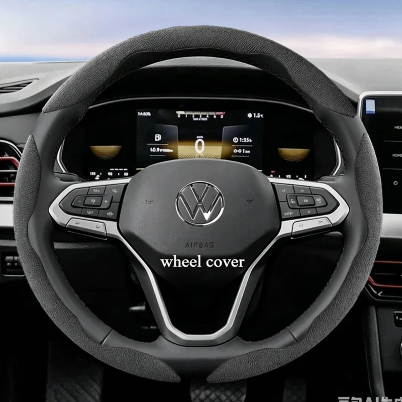 Funda de Cuero para Volante Compatible con Volkswagen Polo, Golf 6, Golf, Scirocco, Passat B6, B8 Sedán, Jetta, Tayron